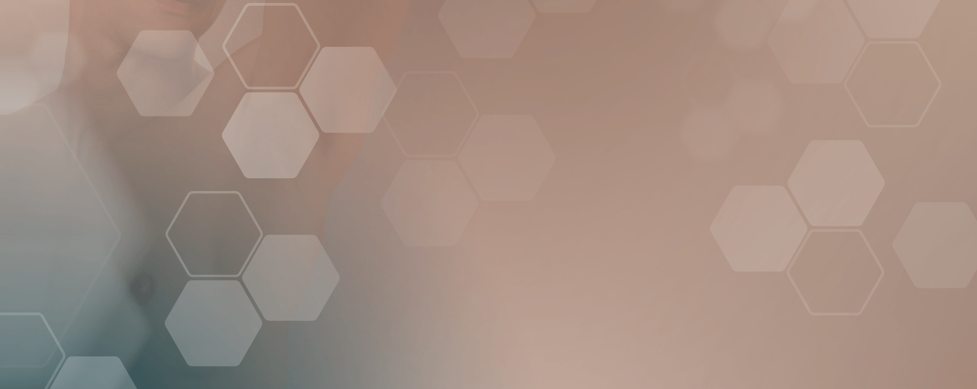 Hexagonmuster braun petrol