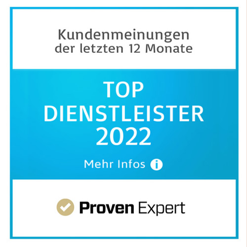Auszeichnung von Proven Expert als Top Dienstleister für die dauerhafte Haarentfernung von Haarfreiheit