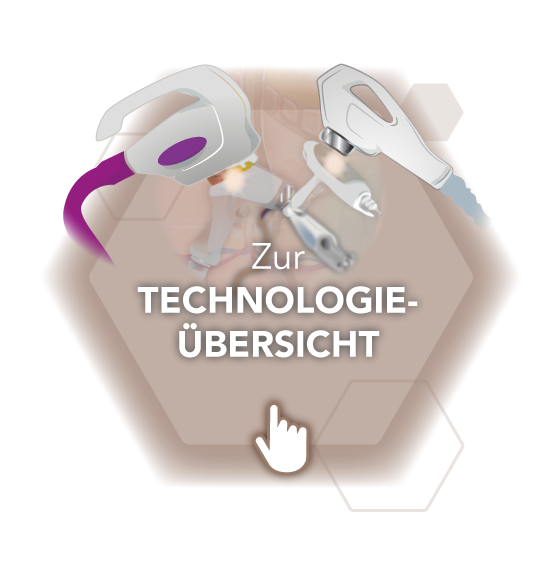 Illustration Button Übersicht Technologien zur dauerhaften Haarentfernung
